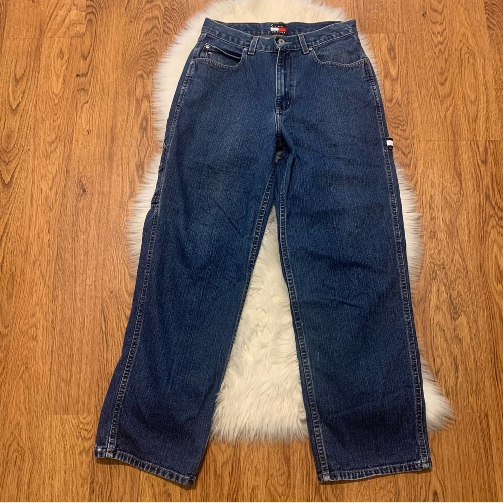 Tommy Hilfiger Blue Jeans Size 29. Carpenter Style. Baggy 100% cotton denim